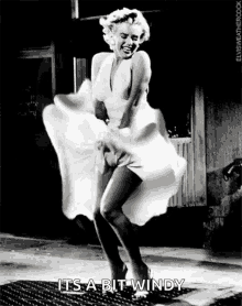 Marilyn Monroe Icon GIF - Marilyn Monroe Icon Windy GIFs