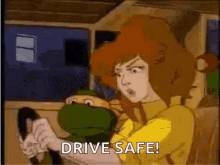 april o neil women driving ninja turtles