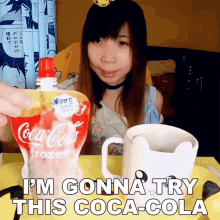 Im Gonna Try This Coca Cola Xiaorishu GIF - Im Gonna Try This Coca Cola Xiaorishu Ill Drink This GIFs