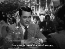 Carey Grant Ive Always Been Scared Of Women GIF - Carey Grant Ive Always Been Scared Of Women Intimidated GIFs