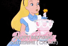 Happy Birthday Happy Birthday Catherine GIF - Happy Birthday Happy Birthday Catherine Blow Candles GIFs