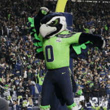 Seattle Seahawks Mascot Go GIF - Seattle Seahawks Mascot Seattle Seahawks Go GIFs