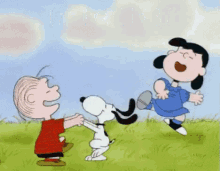 Snoopy, Lucy Y Bis Bailan Para Que Tengas Un Feliz Mes GIF - Feliz Mes Buenos Deseos Baile GIFs