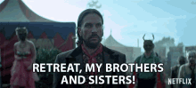Retreat My Brothers And Sisters Will Swenson GIF - Retreat My Brothers And Sisters Will Swenson Professor Carcosa GIFs