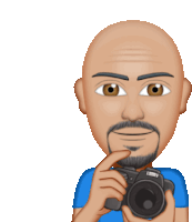 Camera Bald Man Sticker - Camera Bald Man Smiling Stickers