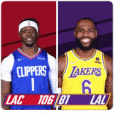 Los Angeles Clippers (106) Vs. Los Angeles Lakers (81) Third-fourth Period Break GIF - Nba Basketball Nba 2021 GIFs