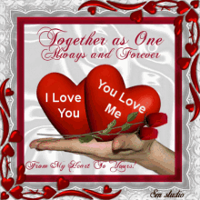 Together As One Hearts GIF - Together As One Hearts I Love You GIFs