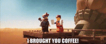 Lego Movie Emmet GIF - Lego Movie Emmet I Brought You Coffee GIFs