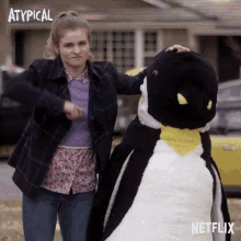 Dead GIF - Penguin Stab Cutting Throat GIFs