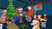 Christmas Party GIF - Phineas And Ferb Christmas Party Christmas Tree GIFs