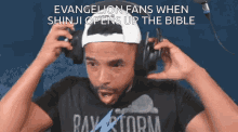 evangelion opens the bible shocked surprised reaction