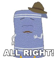 All Right Towelie Sticker - All Right Towelie South Park Stickers