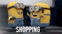 Minions Shopping GIF - Minions Shopping Happy GIFs