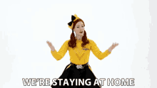 we are staying at home emma watkins yellow wiggle the wiggles stay at home