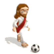 Jesus Jogando Bola Futebol Jesus GIF - Jesus Jogando Bola Jesus Bola GIFs