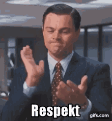 Leonardo Dicaprio: Respekt GIF - Applause Respect Clapping GIFs