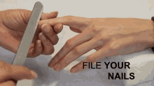Spring Nails GIF - Spring Nailpolish File Your Nails GIFs