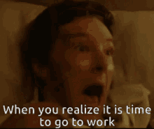 Screaming Realize GIF - Screaming Realize It Istime To Go To Work GIFs