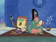 Hippie Sponge Bob GIF - Hippie Sponge Bob And GIFs
