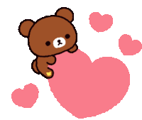 Rilakkuma Love Sticker - Rilakkuma Love Heart Stickers