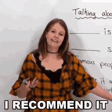 I Recommend It Emma GIF - I Recommend It Emma Learn English With Emma GIFs