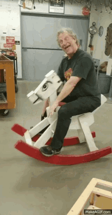 Old Man Lets Ride GIF - Old Man Lets Ride Rocking Horse GIFs