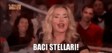 Baci Stellari Valeria Marini GIF - Stellar Kisses Italian Actress Italian Tv Personality GIFs