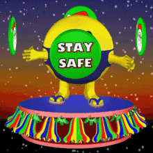 Stay Safe Christmas Christmas Mask GIF - Stay Safe Christmas Christmas Mask Smiley Mask GIFs