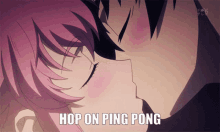 Anime Kiss Gif Ping Pong GIF - Anime Kiss Gif Ping Pong Hop On GIFs