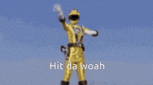 Hit The Woah Power Rangers GIF - Hit The Woah Power Rangers Yellow Ranger GIFs