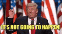 Donald Trump Not Going To Happen GIF - Donald Trump Not Going To Happen Not Happening GIFs