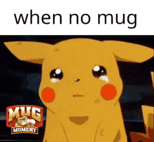 mug pikachu sad mug root beer