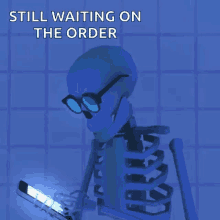 Iphone Skeleton GIF - Iphone Skeleton Waiting GIFs
