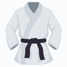 martial arts uniform activity joypixels black belt karate gi