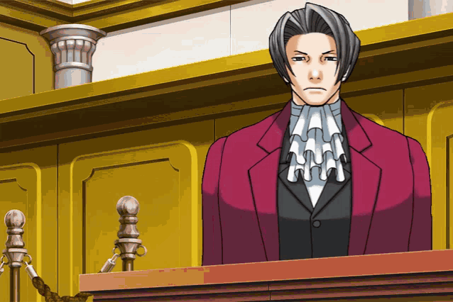 Ace Attorney Miles Edgeworth GIF - Ace Attorney Miles Edgeworth Spin GIFs
