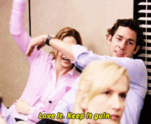 The Office Jim And Pam GIF - The Office Jim And Pam Love It Keep It Goin GIFs