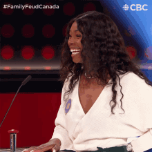 Laughing Fatu GIF - Laughing Fatu Family Feud Canada GIFs