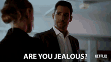 Are You Jealous Lucifer Morningstar GIF - Are You Jealous Lucifer Morningstar Tom Ellis GIFs