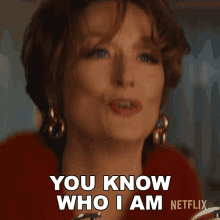 You Know Who I Am Dee Dee Allen GIF - You Know Who I Am Dee Dee Allen Meryl Streep GIFs