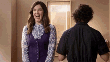Presenting D Arcy Carden GIF - Presenting Present D Arcy Carden GIFs
