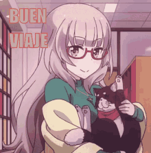 Anime Chica Gato Buen Viaje GIF - Buen Viaje Despedida Adios GIFs