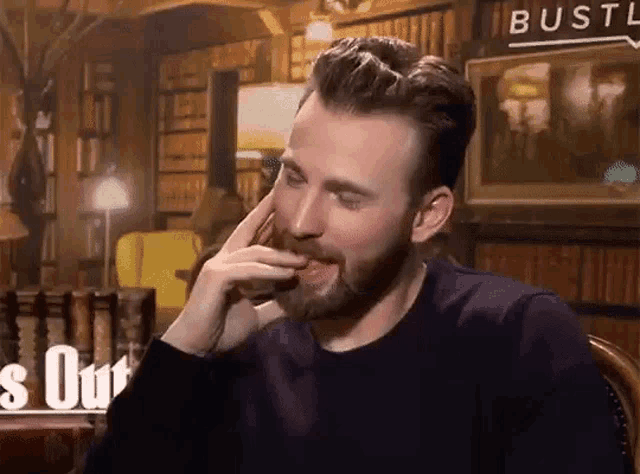 Chris Evans Hot GIF - Chris Evans Hot Finger Bite - Discover & Share GIFs