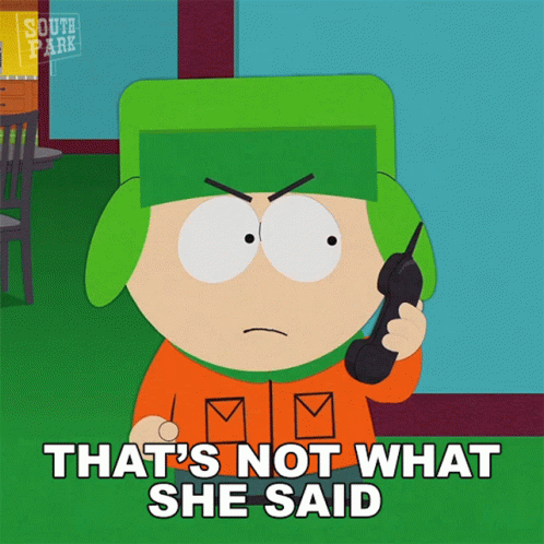 Thats Not What She Said Kyle Broflovski GIF - Thats Not What She Said Kyle Broflovski South Park GIFs