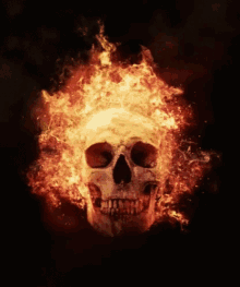 on fire