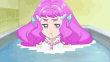 tropical rouge precure laura mermaid blowing bubbles bathtub