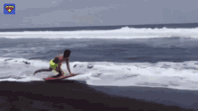 wakeboard fail fall face plant beach