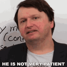 He Is Not Very Patient Alex GIF - He Is Not Very Patient Alex Learn English With Alex GIFs