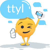 Ttyl Smiley Guy Sticker - Ttyl Smiley Guy Joypixels Stickers
