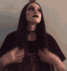lara fedeli gothic goth girl black lips