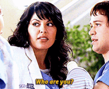 Greys Anatomy Callie Torres GIF - Greys Anatomy Callie Torres Who Are You GIFs
